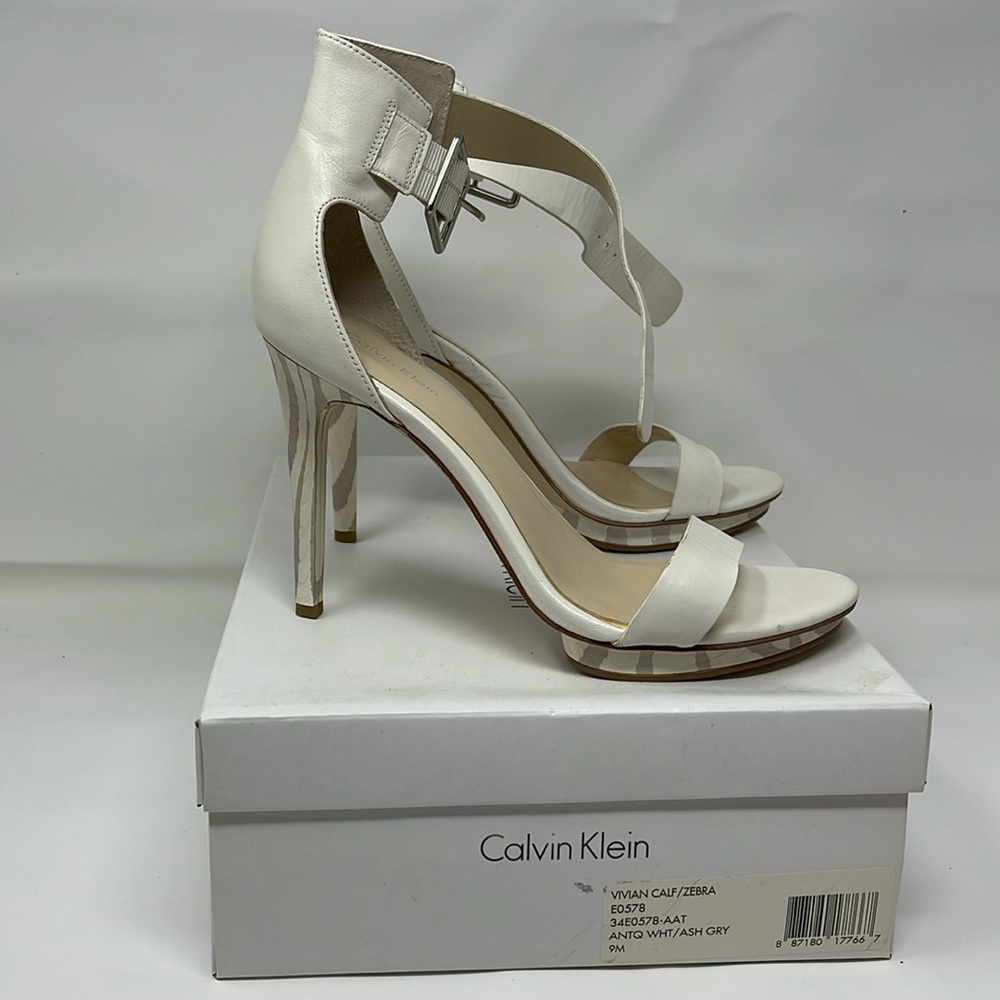 Calvin Klein Stiletto ankle strap pump size 9M